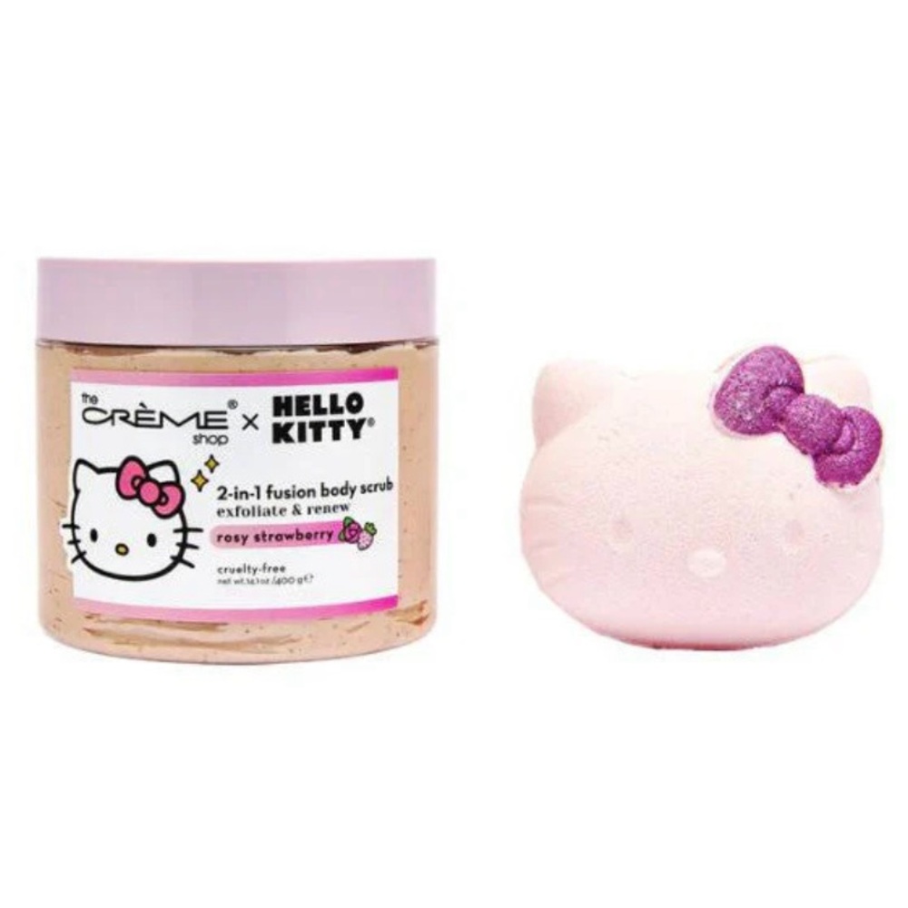 The Crème Shop X Hello Kitty By Sanrio Silky Skin Spa Set Rosy Strawberry - Picture 2 of 8